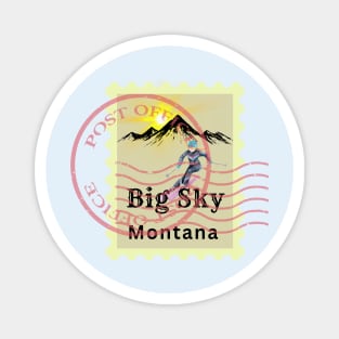 Big Sky Montana USA. Gift Ideas For The Ski Enthusiast. Magnet